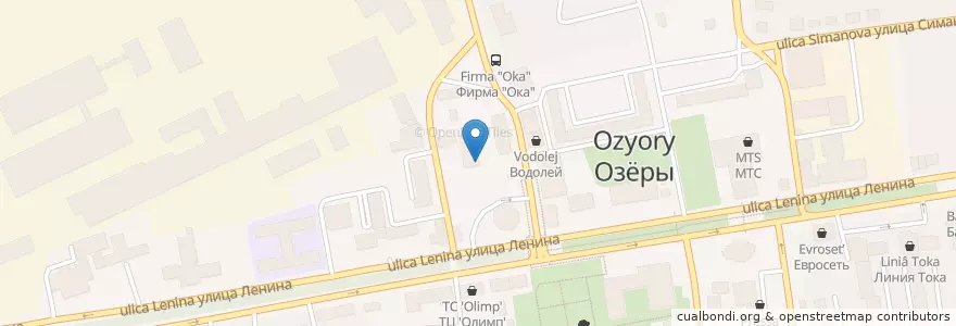 Mapa de ubicacion de Ламед en Rusia, Distrito Federal Central, Óblast De Moscú, Городской Округ Озёры.