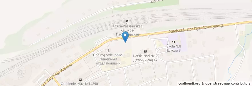 Mapa de ubicacion de Аптека #1 en 俄罗斯/俄羅斯, Центральный Федеральный Округ, 莫斯科州, Городской Округ Кашира.