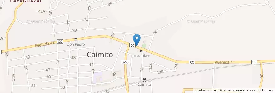 Mapa de ubicacion de Pizzería Los Aliados en 쿠바, Artemisa, Caimito.