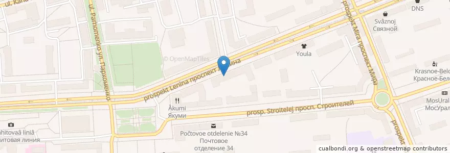 Mapa de ubicacion de Почта Банк en Russland, Föderationskreis Ural, Oblast Swerdlowsk, Горнозаводской Управленческий Округ, Городской Округ Нижний Тагил.