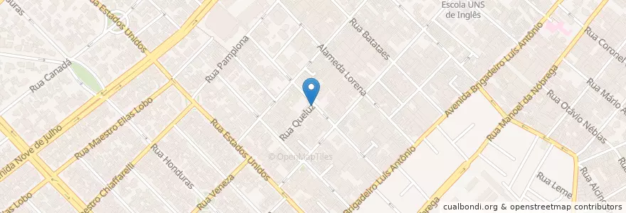 Mapa de ubicacion de Queluz (72) en 巴西, 东南部, 圣保罗, Região Geográfica Intermediária De São Paulo, Região Metropolitana De São Paulo, Região Imediata De São Paulo, 聖保羅.