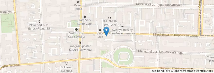 Mapa de ubicacion de Birch en Russia, Северо-Западный Федеральный Округ, Oblast' Di Leningrado, San Pietroburgo, Центральный Район, Литейный Округ.