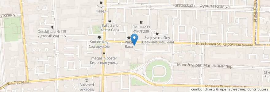 Mapa de ubicacion de ИммуноБиоСервис en 俄罗斯/俄羅斯, Северо-Западный Федеральный Округ, 列宁格勒州, Санкт-Петербург, Центральный Район, Литейный Округ.