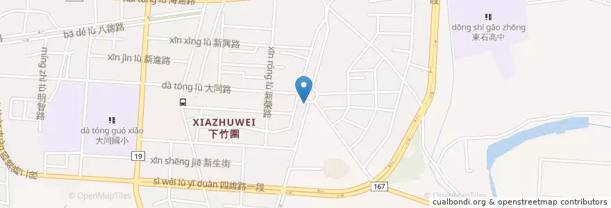 Mapa de ubicacion de 朴子傳統滷肉飯 en تايوان, مقاطعة تايوان, مقاطعة شياي, 朴子市.