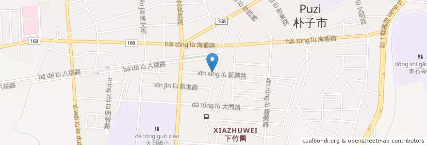 Mapa de ubicacion de 阿順羊肉 en 台湾, 台湾省, 嘉義県, 朴子市.