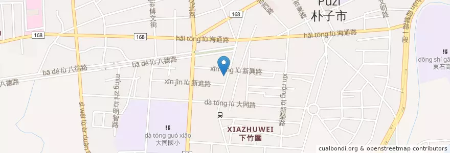 Mapa de ubicacion de 品順素食自助餐 en Taiwan, 臺灣省, 嘉義縣, 朴子市.