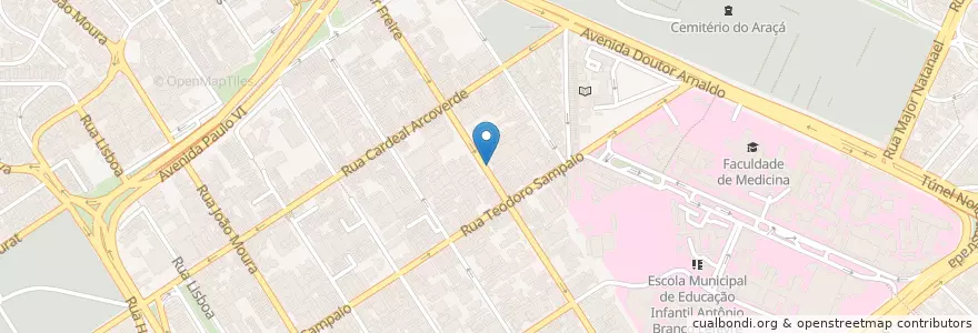 Mapa de ubicacion de Ponto de Táxi Hotel Comfort en Brezilya, Güneydoğu Bölgesi, Сан Паулу, Região Geográfica Intermediária De São Paulo, Região Metropolitana De São Paulo, Região Imediata De São Paulo, Сан Паулу.