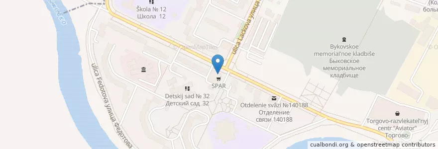 Mapa de ubicacion de ДоДо пицца en Rusia, Distrito Federal Central, Óblast De Moscú, Раменский Городской Округ, Городской Округ Жуковский.