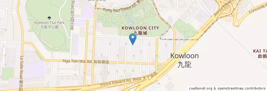 Mapa de ubicacion de 富士水產 en China, Provincia De Cantón, Hong Kong, Kowloon, Nuevos Territorios, 九龍城區 Kowloon City District.