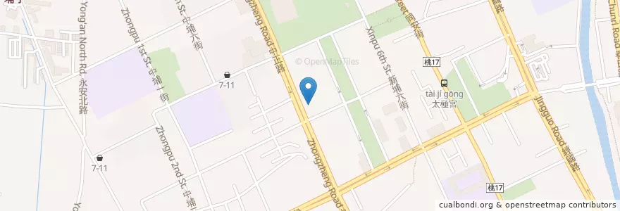 Mapa de ubicacion de 瑞興商業銀行 en Tayvan, 桃園市, 桃園區.