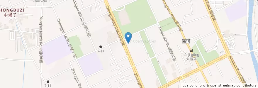 Mapa de ubicacion de 華泰商業銀行 en 臺灣, 桃園市, 桃園區.