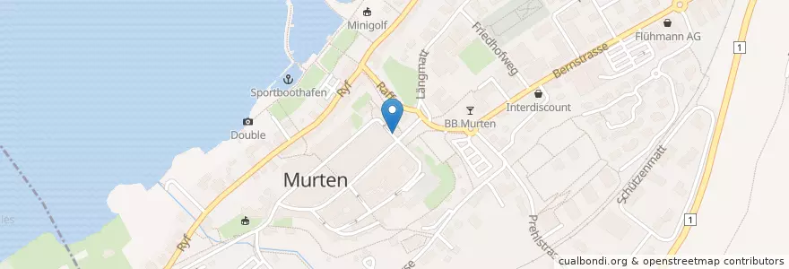 Mapa de ubicacion de Berntor en Switzerland, Fribourg, See District, Murten.