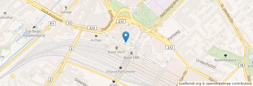 Mapa de ubicacion de UBS Automatenbank en Suiza, Basilea-Ciudad, Basilea.