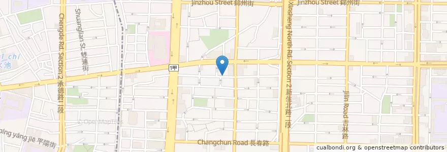 Mapa de ubicacion de 新田鰻味屋 en تايوان, تايبيه الجديدة, تايبيه, 中山區.