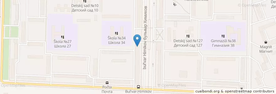 Mapa de ubicacion de СДЮШОР по фехтованию en Russland, Föderationskreis Wolga, Oblast Nischni Nowgorod, Городской Округ Дзержинск.