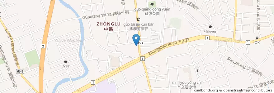 Mapa de ubicacion de 洋朵庭園餐廳 en Tayvan, 桃園市, 桃園區.