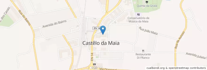 Mapa de ubicacion de Expresso das francesinhas en Portugal, Norte, Área Metropolitana Do Porto, Porto, Maia, Castêlo Da Maia.