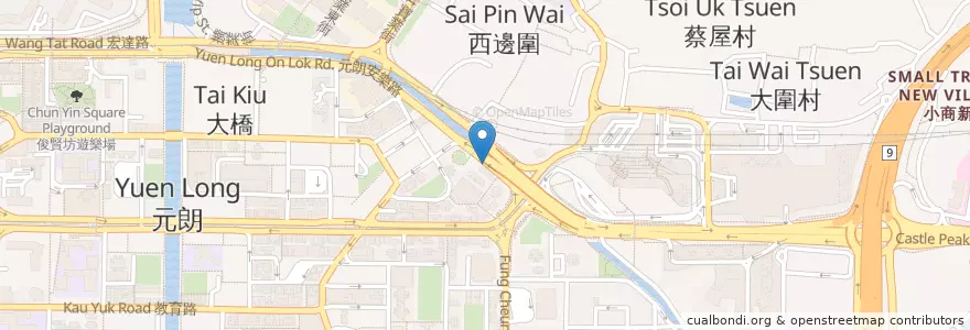 Mapa de ubicacion de SAA伍威權動物醫療中心 SAA Albert Wu Veyerinary Centre en China, Hong Kong, Provincia De Cantón, Nuevos Territorios, 元朗區 Yuen Long District.