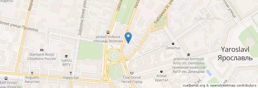Mapa de ubicacion de Гастробар Zeppelin en Rusia, Distrito Federal Central, Óblast De Yaroslavl, Ярославский Район, Городской Округ Ярославль.
