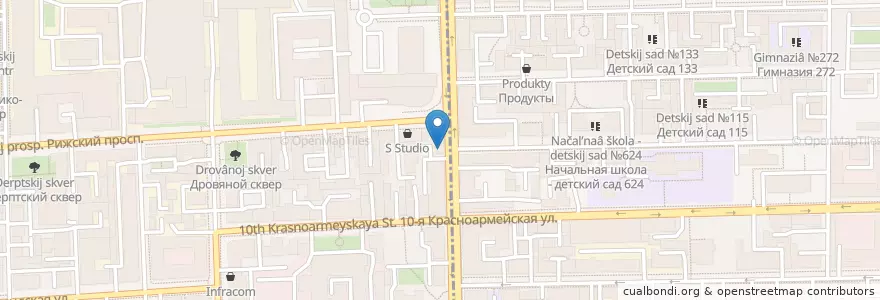 Mapa de ubicacion de Будем знакомы en Russie, District Fédéral Du Nord-Ouest, Oblast De Léningrad, Saint-Pétersbourg, Адмиралтейский Район.