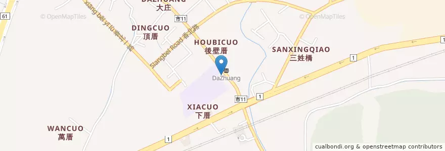 Mapa de ubicacion de 大庄國小 en Taiwan, 臺灣省, Hsinchu, 香山區.