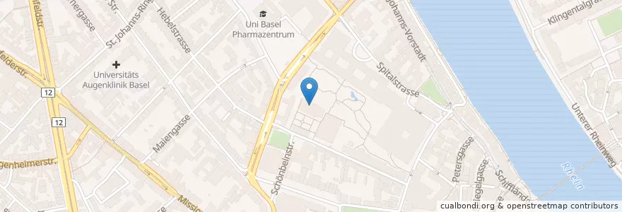 Mapa de ubicacion de Centrino USB en سوئیس, Basel-Stadt, Basel.