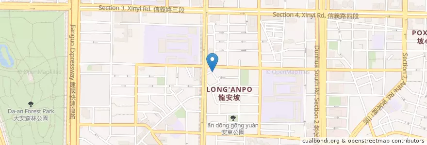 Mapa de ubicacion de 印加媽媽祕魯餐館 en Taiwán, Nuevo Taipéi, Taipéi, 大安區.