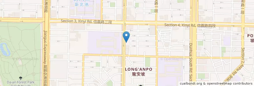 Mapa de ubicacion de Sukiya en Taiwan, New Taipei, Taipei, Da'an District.