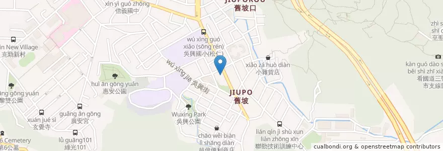 Mapa de ubicacion de 仁康中西示範藥局 en 타이완, 신베이 시, 타이베이시, 신이 구.