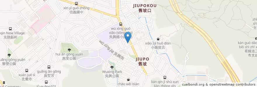 Mapa de ubicacion de unknown en Тайвань, Новый Тайбэй, Тайбэй, 信義區.
