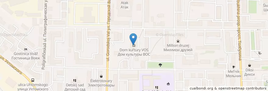 Mapa de ubicacion de Дом культуры ВОС en Russia, Central Federal District, Yaroslavl Oblast, Yaroslavsky District, Yaroslavl.