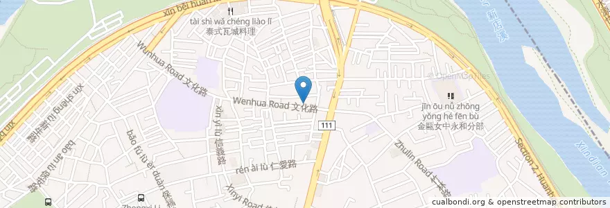 Mapa de ubicacion de 呈信傳統鵝肉店 en Taiwan, 新北市, 永和區.