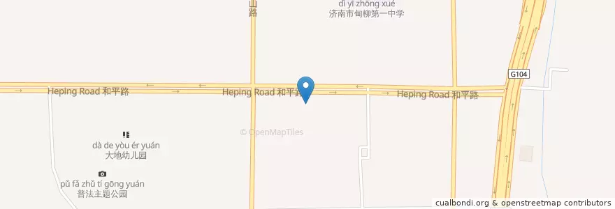 Mapa de ubicacion de 中国邮政(甸柳庄邮电支局) en چین, شاندونگ, 济南市, 历下区, 甸柳新村街道.