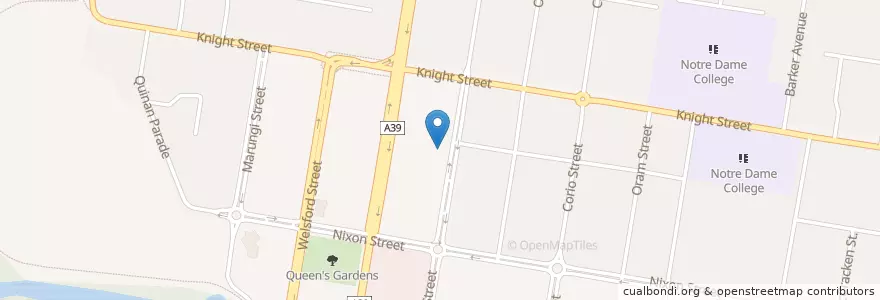 Mapa de ubicacion de Maude Street Medical  en Australia, Victoria, City Of Greater Shepparton.
