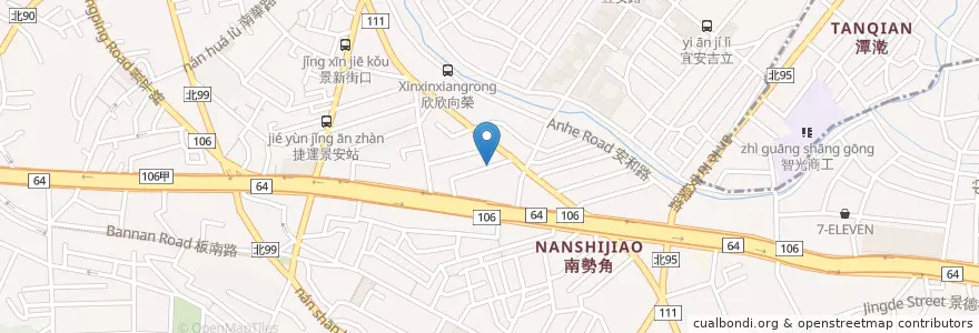 Mapa de ubicacion de 錦玄宮 en تايوان, تايبيه الجديدة, 中和區.