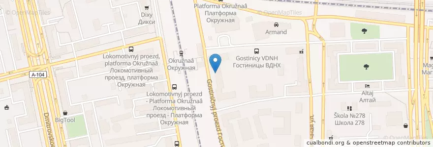 Mapa de ubicacion de Радости жизни en Russia, Central Federal District, Moscow, Northern Administrative Okrug, Marfino District.