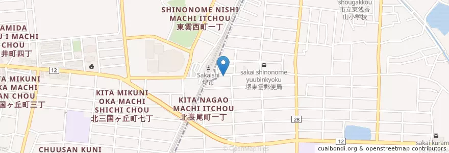 Mapa de ubicacion de つぼ八 en Japan, Osaka Prefecture, Sakai.