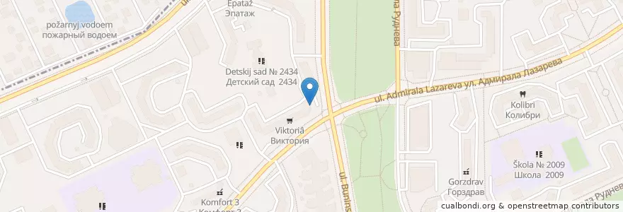 Mapa de ubicacion de Аптека Никольская en Russia, Central Federal District, Moscow, South-Western Administrative Okrug, Yuzhnoye Butovo District.