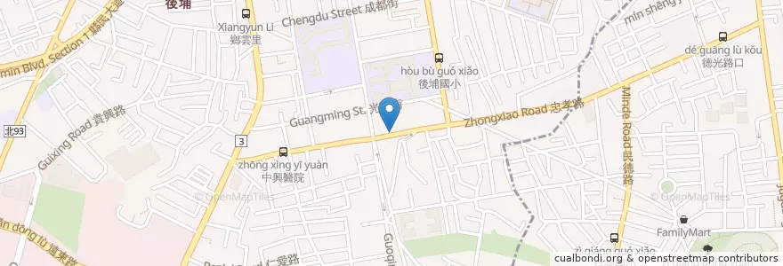 Mapa de ubicacion de 鍋賣局百元小火鍋-板橋忠孝店 en Taiwán, Nuevo Taipéi, 板橋區.