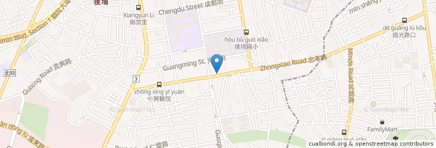 Mapa de ubicacion de 食為天餡餅粥麵食館 en Taiwan, New Taipei, Banqiao District.