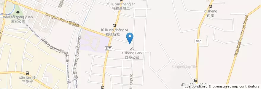 Mapa de ubicacion de 西盛圖書館 en Taiwan, Neu-Taipeh, Xinzhuang.