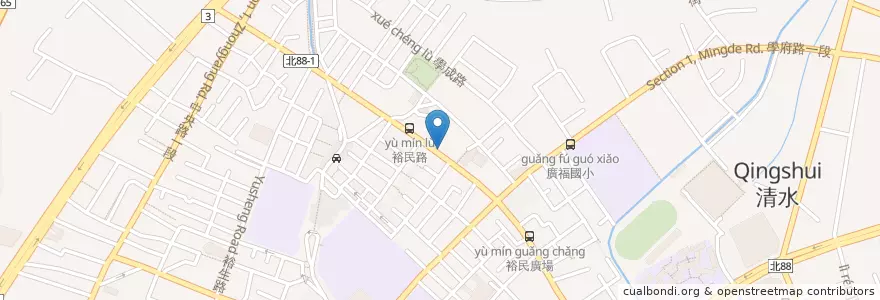 Mapa de ubicacion de 兩支餐廳 en تایوان, 新北市, 土城區.