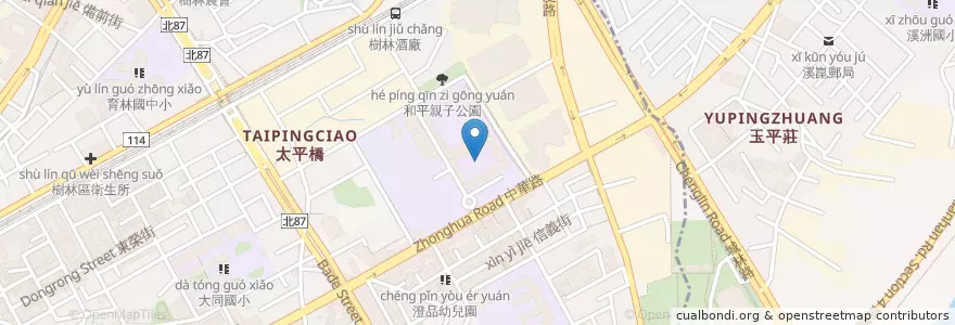 Mapa de ubicacion de 十大美景 明德鐘 en 臺灣, 新北市, 樹林區.