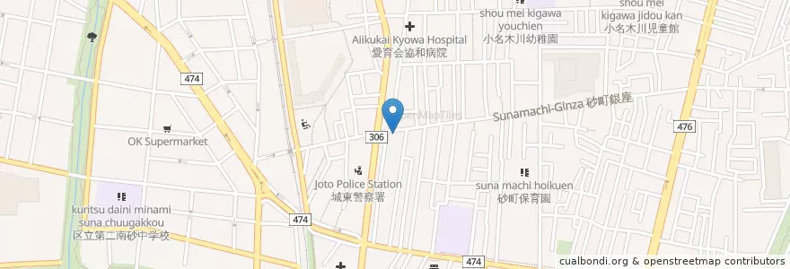 Mapa de ubicacion de トラジ en Japão, Tóquio, 江東区.