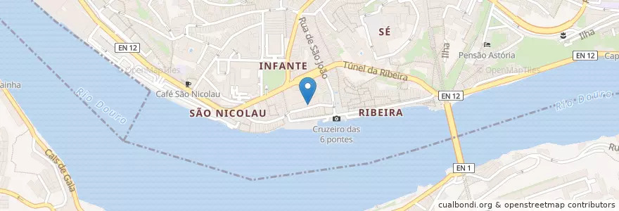 Mapa de ubicacion de Casa Lopes en Portugal, Norte, Porto, Área Metropolitana Do Porto, Porto, Vila Nova De Gaia, Santa Marinha E São Pedro Da Afurada.