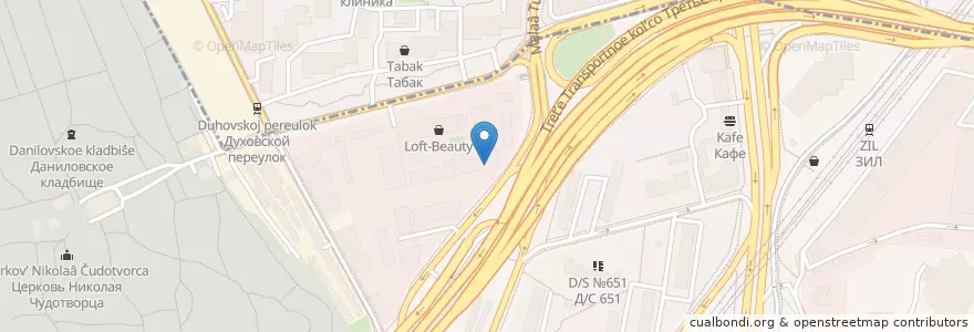 Mapa de ubicacion de Mafia Café en Russia, Distretto Federale Centrale, Москва, Южный Административный Округ, Донской Район.