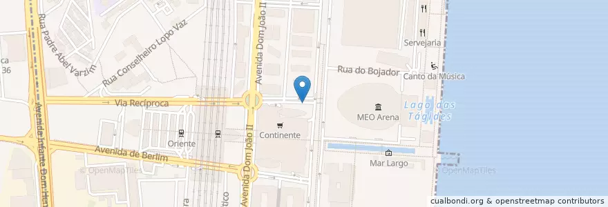 Mapa de ubicacion de Bicicletas Gira Estação 105 en البرتغال, Área Metropolitana De Lisboa, Lisboa, Grande Lisboa, لشبونة, Parque Das Nações.