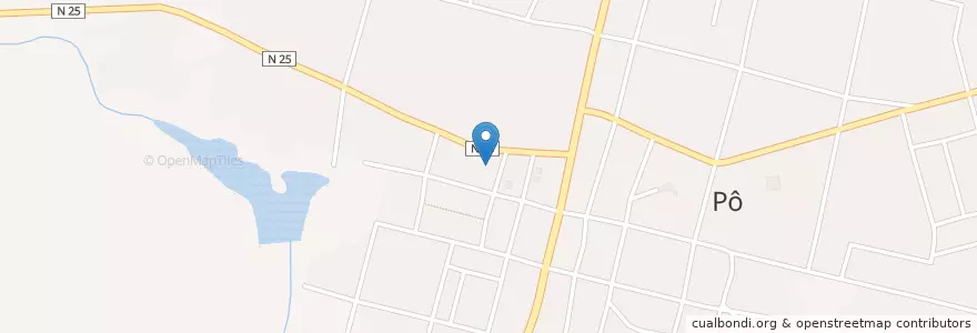 Mapa de ubicacion de Pô en 부르키나파소, Centre-Sud, Nahouri, Pô.