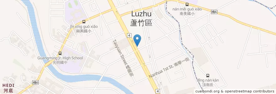 Mapa de ubicacion de 台新國際商業銀行 en 臺灣, 桃園市, 蘆竹區.