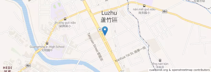 Mapa de ubicacion de 國泰世華商業銀行 en 臺灣, 桃園市, 蘆竹區.